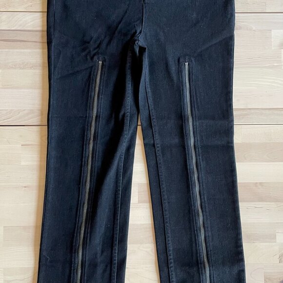 Teddy Fresh Women's Slim Fit Low Rise Stretch Zip Flare Denim Pants size 8 NWOT - Picture 2 of 10